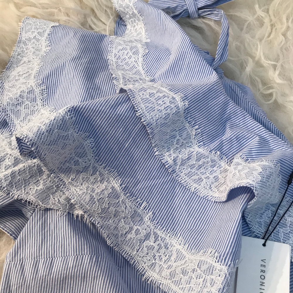 VERONICA BEARD Isla Ruffle One-Shoulder Blouse - Picture 8 of 8